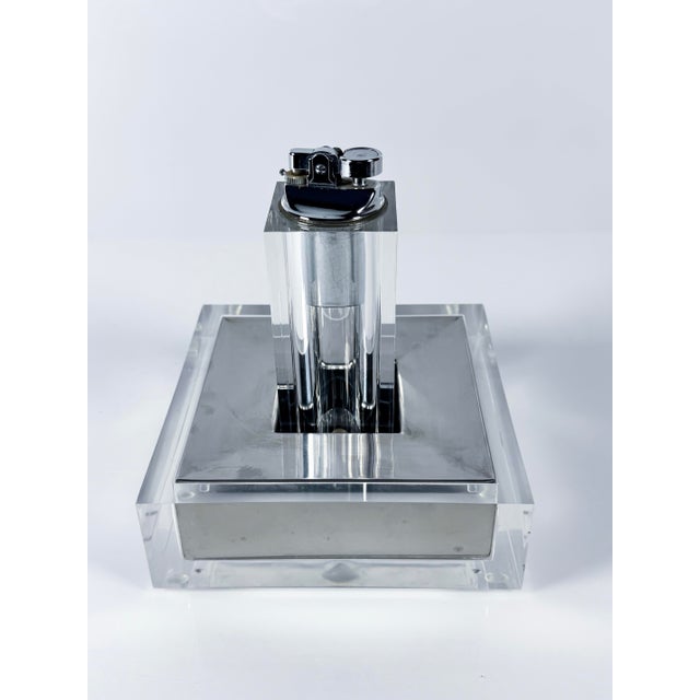 Plastic Vintage Ashtray and Lighter by Fabio Manlio Ciocca for Guzzini, 1970s, Set of 2 For Sale - Image 7 of 7