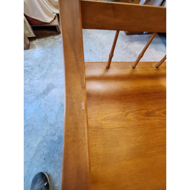 Antique American Colonial Spindle Back Bench For Sale - Image 10 of 11