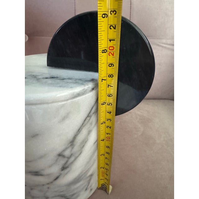 Modern White Marble Decorative Canister/Storage Jar With Sculptural Lid For Sale - Image 11 of 12