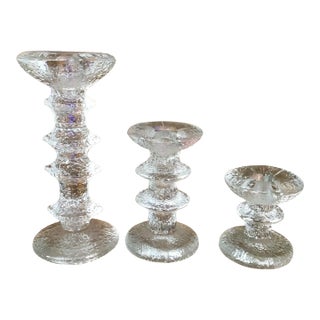 Vintage Iittala Festivo Candle Holders - Set of 3 For Sale