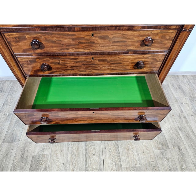 Biedermeier Chiffonier Chest of Drawers in Mahogany, 1800s For Sale - Image 4 of 18