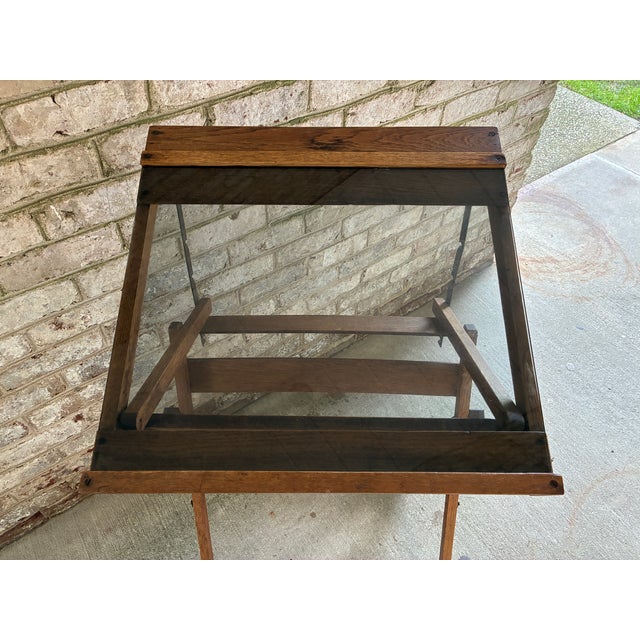 Vintage Wooden Adjustable Writing Table For Sale - Image 10 of 17