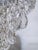 Vintage Mid-Century Modern Brass Tiered With Almond Cut Crystal Chandelier For Sale - Image 4 of 7