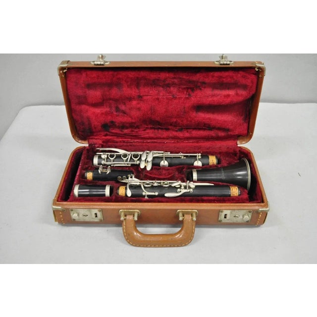 Art Deco Vintage Caravelle Clarinet Musical Instrument With Original Case For Sale - Image 3 of 12