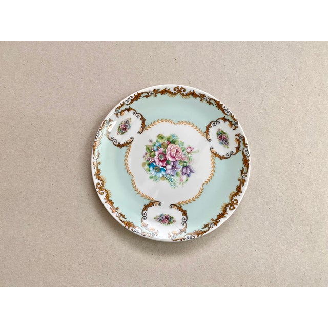 1960s Vintage Bavarian Porcelain Floral Decor Dessert Snack Plates from Seltmann Weiden, 1960s, Set of 6 For Sale - Image 5 of 7