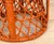 Vintage Boho Orange Wicker Round Plant Stand For Sale - Image 9 of 11