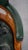 Brown Green Cowhide Chesterfield Office Chair on Wheels For Sale - Image 8 of 14