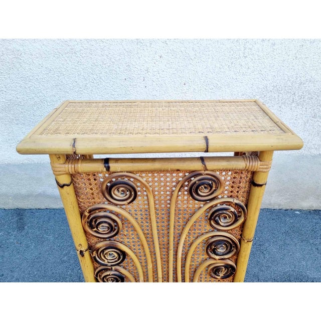 Mid-Century Bamboo and Rattan Radiator Cover by Franco Albini, 1960s For Sale - Image 6 of 13