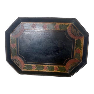 Petit Antique Tole Tray For Sale