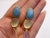 Bochic "Orient" Vintage Pink Quartz, Turquoise & Peridot Earrings 18K Gold & Silver For Sale - Image 16 of 18