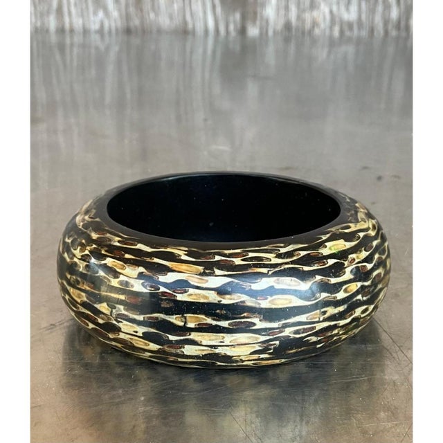 Vintage Wooden African Inspired Bangles - Set of 3 For Sale In West Palm - Image 6 of 12