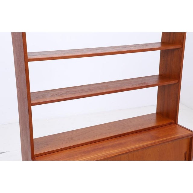 Brown Vintage Teak Bookcase in Wood, 1960s For Sale - Image 8 of 18