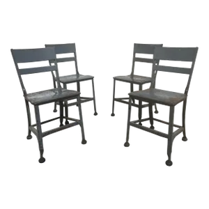 1940s Toledo Steel Dining Chair, Industrial, Usa - Set of 4