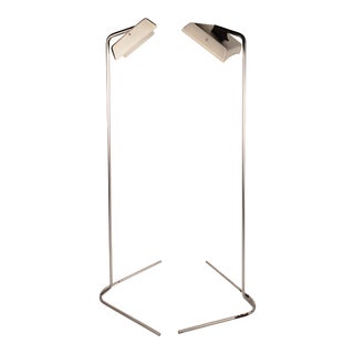 1980s Postmodern Flourescent Floor Lamps - a Pair For Sale