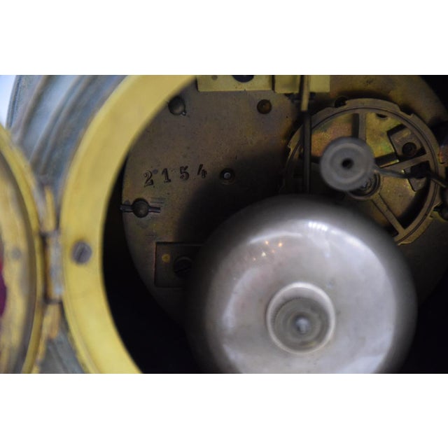 Large Nymph Clock in Regula and Bronze Patina Marble by A. De Raudery, France, 1890s For Sale - Image 12 of 18