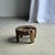 Wood Small Circular Four-Legged Stool in Organic Openwork Teak, 1980s For Sale - Image 7 of 11