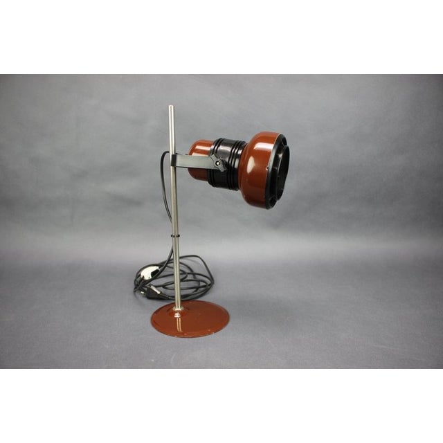 This distinctive hungarian table lamp dates from the 1970s and showcases the bold, futuristic character of space age...