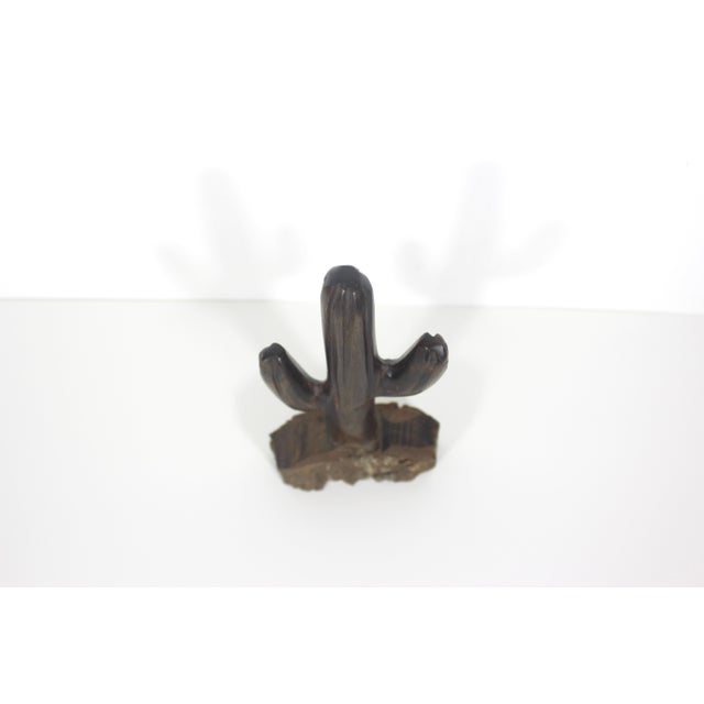 Wood Vintage Ironwood Saguaro Cactus Sculpture For Sale - Image 7 of 9