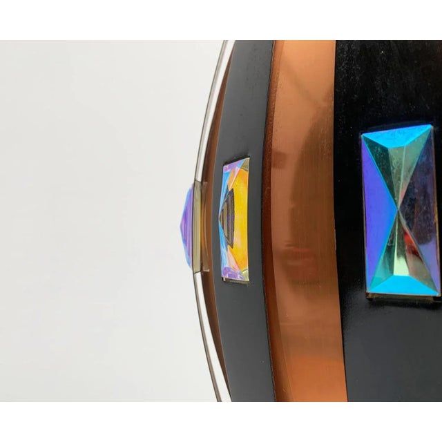Mid-Century Modern Danish Copper and Black Metal and Prism Pendant Lamp by Werner Schou for Coronell Elektro For Sale - Image 12 of 18