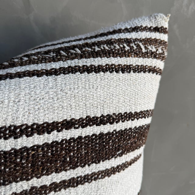 Not Yet Made - Made To Order Vintage Rug Pillow Cover With Stripes For Sale - Image 5 of 7