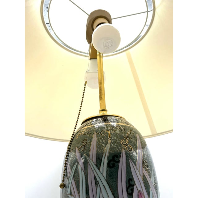 Large Elle Due Table Lamp in Hand-Painted Enameled Porcelain from Sigma, 1990s For Sale - Image 15 of 18