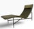 A sculptural “Deep Thoughts” chaise lounge by Blu Dot, finished in a rich loden green aniline leather and accompanied by a...