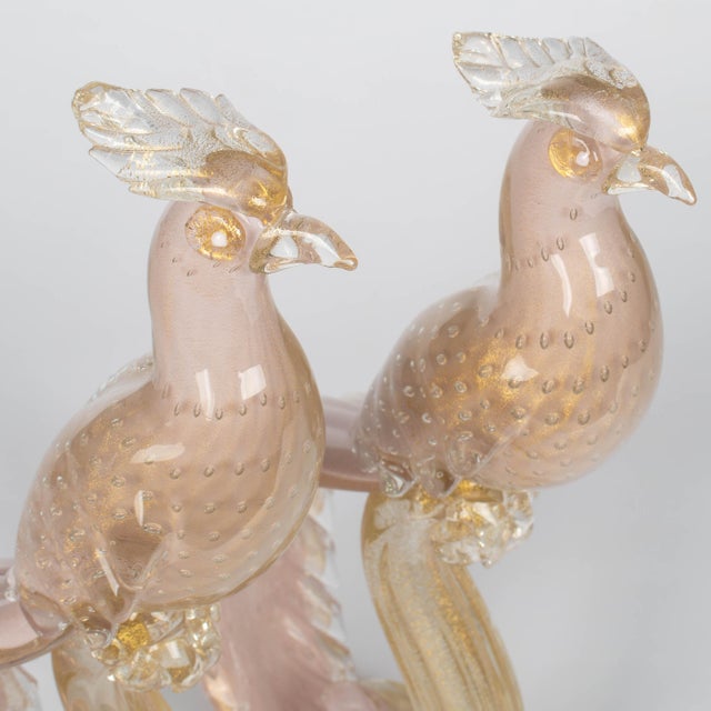 Pair of Murano Glass Barbini Birds of Paradise For Sale - Image 10 of 13