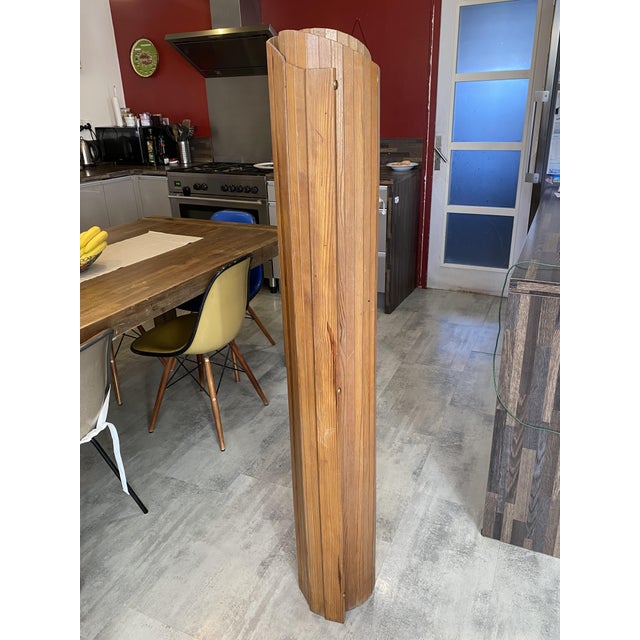 Vintage Freestanding Foldable Wooden Screen in the style of Baumann, 1950s For Sale - Image 13 of 18