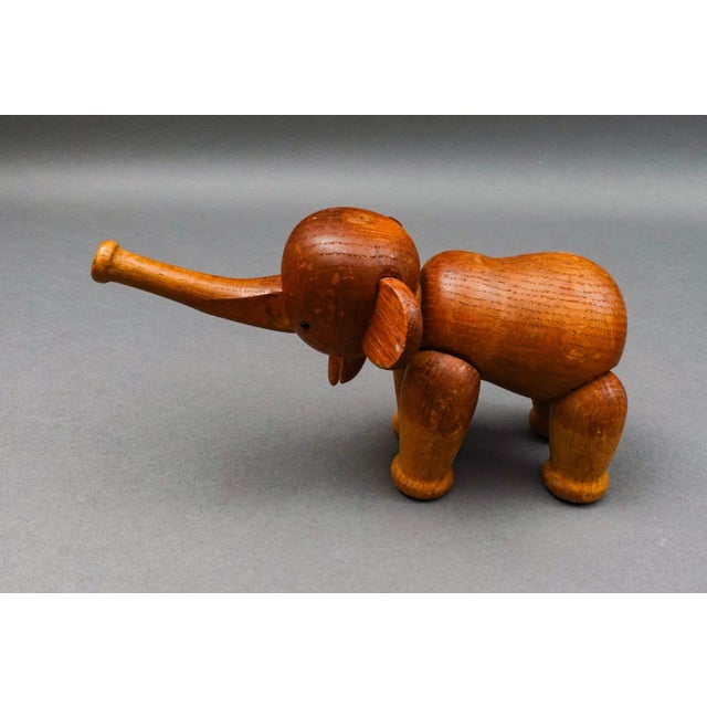 Kay Bojesen Denmark Vintage Mid Century Articulated Wood Teak Elephant Figurine For Sale In Miami - Image 6 of 9