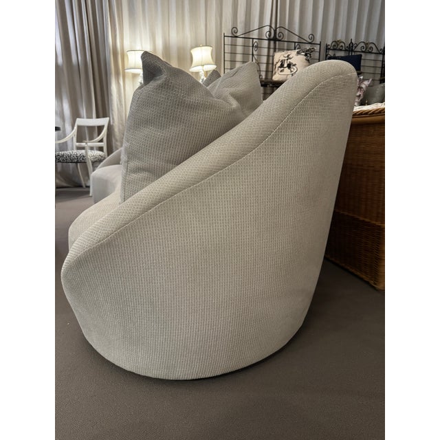 Baker Furniture Company Baker Curved Sofa For Sale - Image 4 of 5