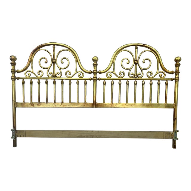Drexel Metal Gold Leaf King Sized Headboard Chairish
