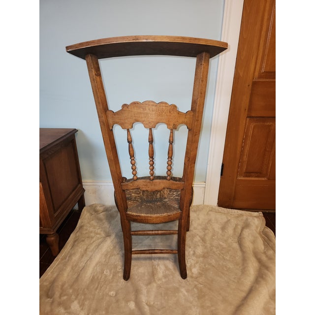 Antique Late 19th Century Victorian Library Chair / Prayer Chair For Sale - Image 6 of 9