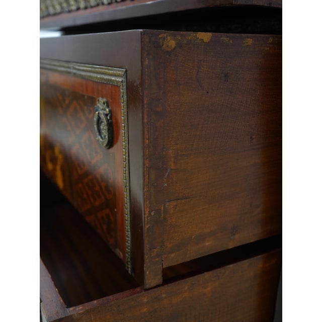1980s French Louis XVI Style Bronze Mounted Commode For Sale - Image 5 of 18