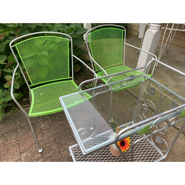 Vintage Mid Century Garden Patio Chairs - A Pair For Sale - Image 4 of 12