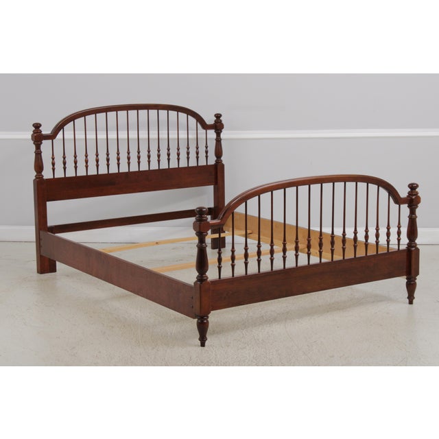 Cherry Queen or Full Size Spindle Bed For Sale - Image 4 of 15