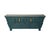 Teal Asian Style Distressed Rustic Teal Blue Low Tv Console Table Cabinet For Sale - Image 8 of 16