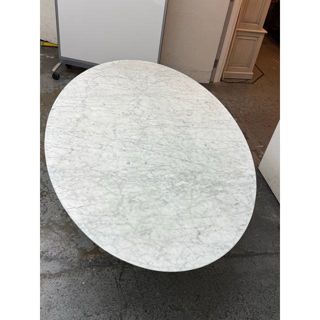 Room & Board Eero Saarinen Style Oval Marble Dining Table For Sale - Image 12 of 13