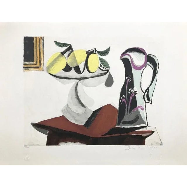 Nature Morte Au Citron Et a La Cruche 1980s Pablo Picasso Estate Lithograph For Sale