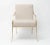 Vintage Brushed Brass Accent Chair For Sale - Image 9 of 9
