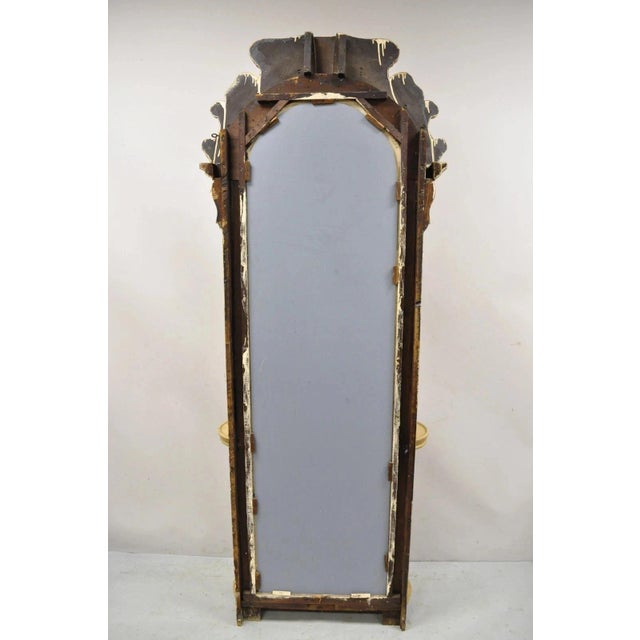 Antique American Victorian 88" Tall Hall Entry Mirror With Pedestal Plant Stands For Sale - Image 10 of 12