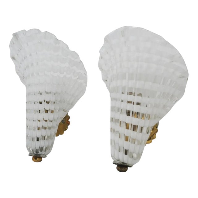 Murano Glass Venini Sconces, 1950s, Set of 2 For Sale