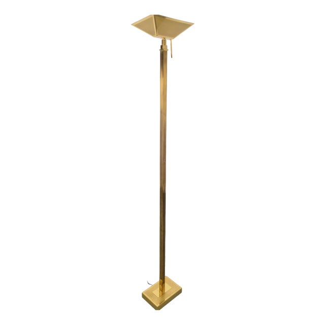 Vintage Brass Floor Lamp from Deknudt, 1970s For Sale