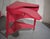 Vintage Triangular Concave Flip-Out Tables in Pink Newly Painted - A Pair For Sale - Image 9 of 12