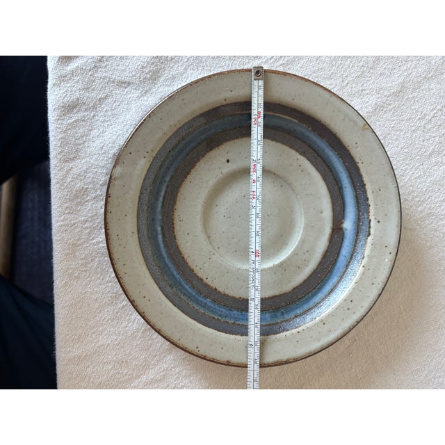 1970s Otagiri Horizon Stoneware Teacups and Saucers Set- 8 Pieces For Sale - Image 10 of 10