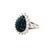 Early 21st Century Invisible-Set Sapphire Diamond Platinum Halo Ring, Size 7 For Sale - Image 5 of 6