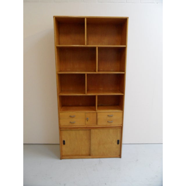 Mid-Century Wall Unit with Open Bookcase, 1950s For Sale - Image 10 of 11
