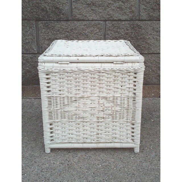 Wicker Storage Ottoman Chairish