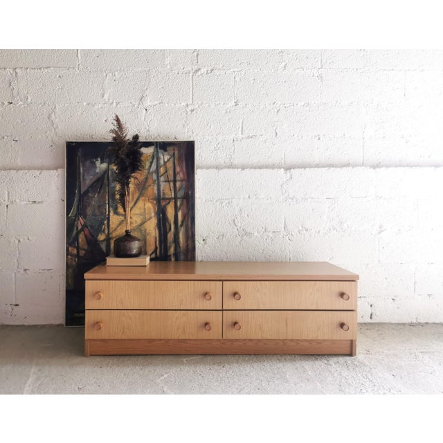 Mid-Century Modern German Lowboard in Beech, 1960s For Sale - Image 13 of 14