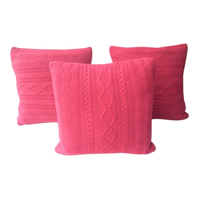 Ralph Lauren Cable Knit Pillows Set Of 3 Chairish