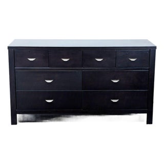 West Elm 9-Drawer Dresser in Dark Wood Finish For Sale